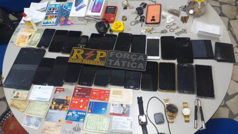 Policia prende em Mossoró trio com vasto Material Roubado e recupera Veiculo