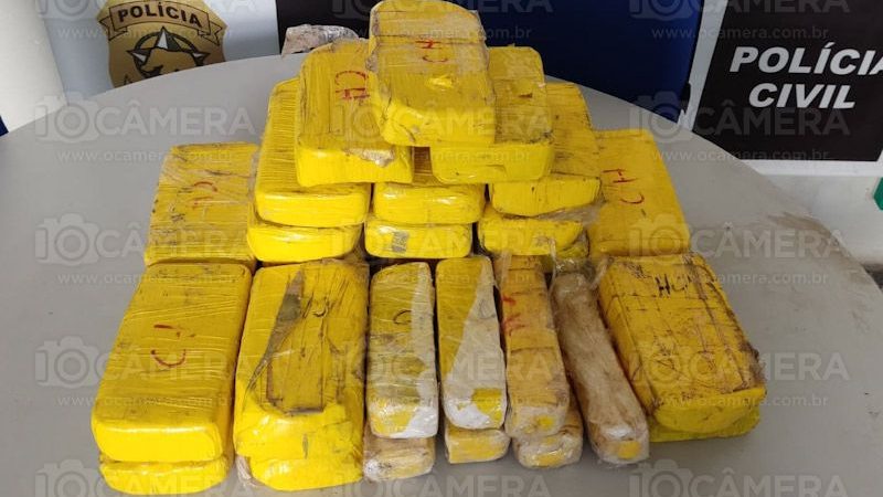 Homem é preso pela PRF transportando quase 30 kilos da pasta base de cocaína em Mossoró R/N