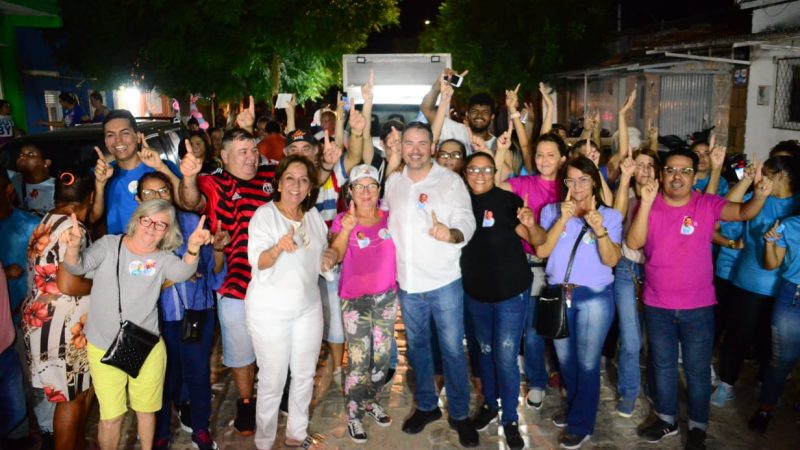 Beto inicia campanha em Mossoró com caminhada pelas ruas do Santo Antônio