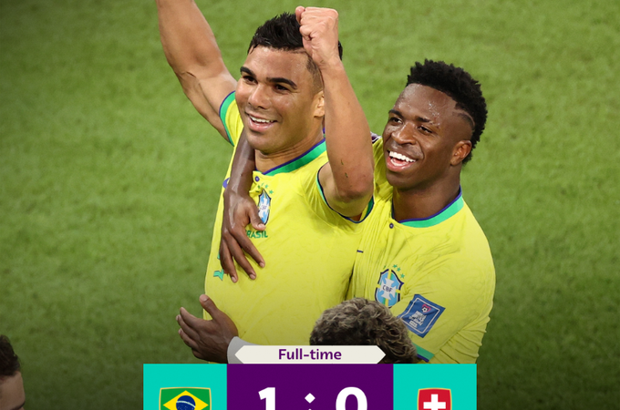 Brasil bate Suíça e se classifica para as oitavas da Copa do Catar
