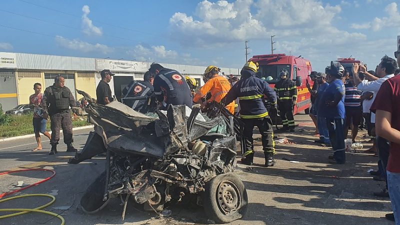 Mulher fica gravemente ferida em acidente de trânsito na BR 304 em Mossoró