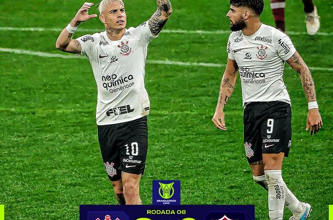 Corinthians faz 2 a 0 no Fluminense e deixa Z4 do Brasileirão