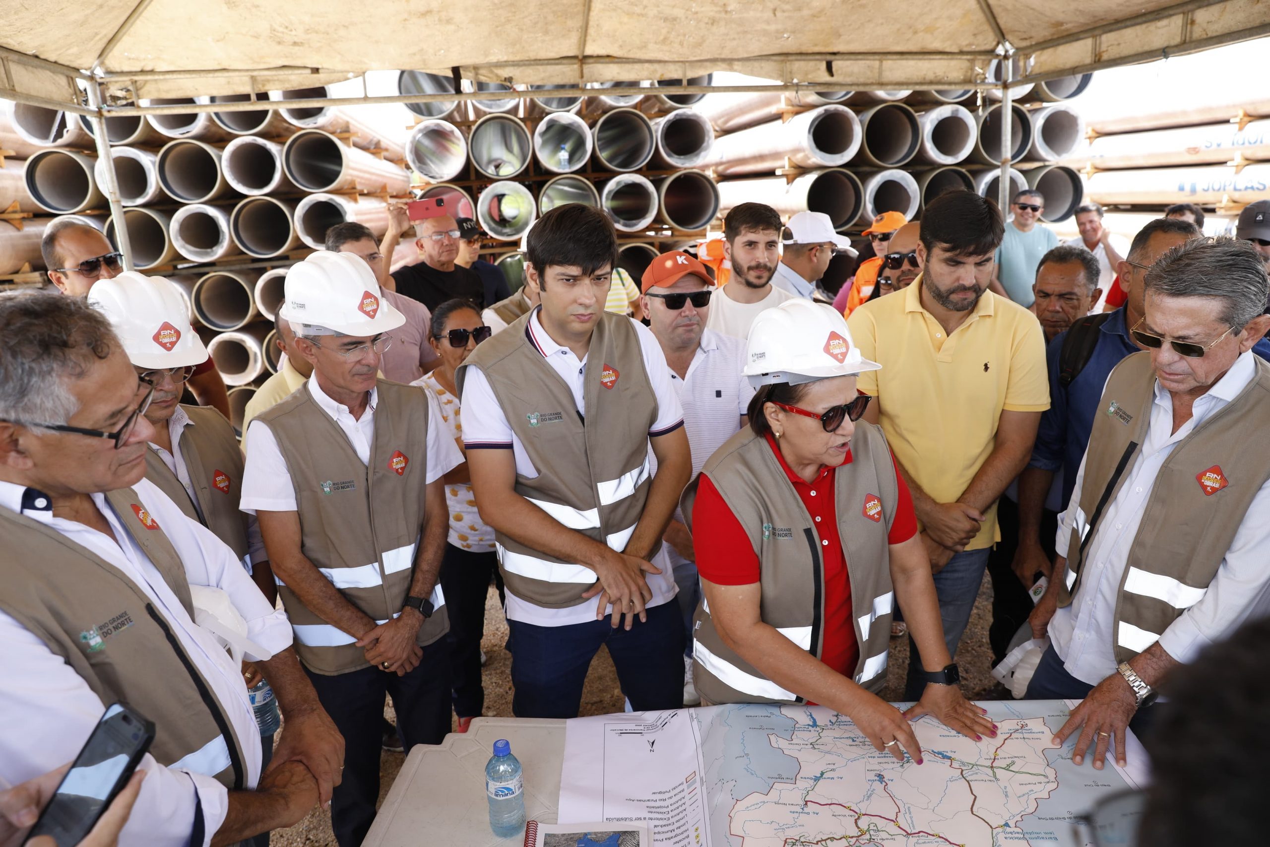 Governadora Fátima Bezerra visita obras hídricas em construção no Seridó