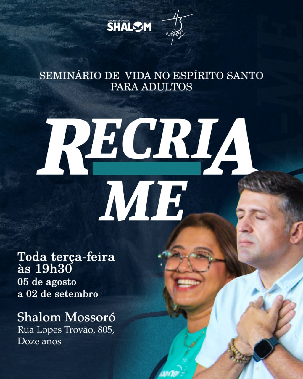 Shalom Mossoró promove seminário “Recria-Me” voltado à renovação espiritual de adultos