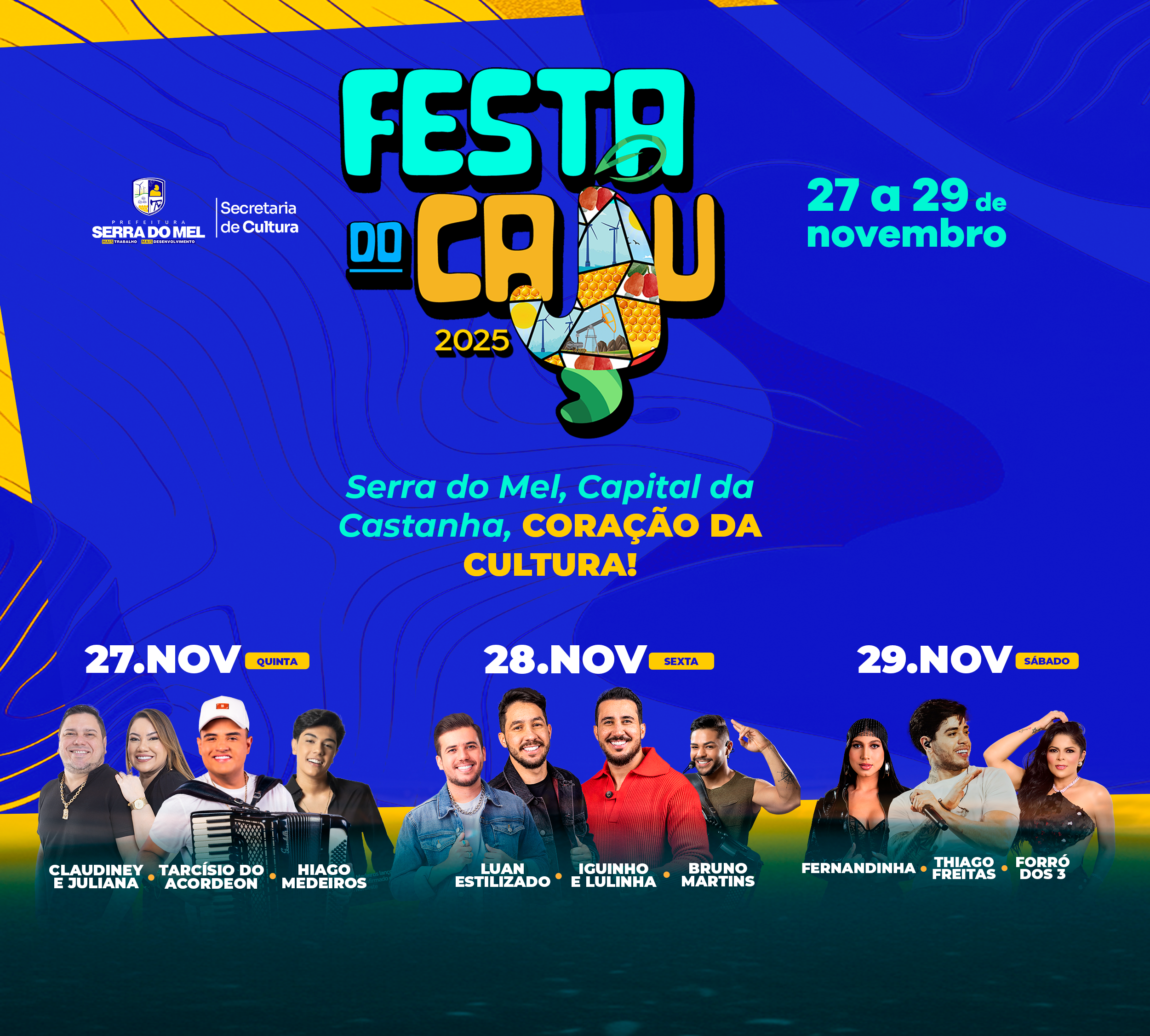 Prefeito Kênio Azevedo anuncia atrações e novidades da 43ª Festa do Caju em Serra do Mel