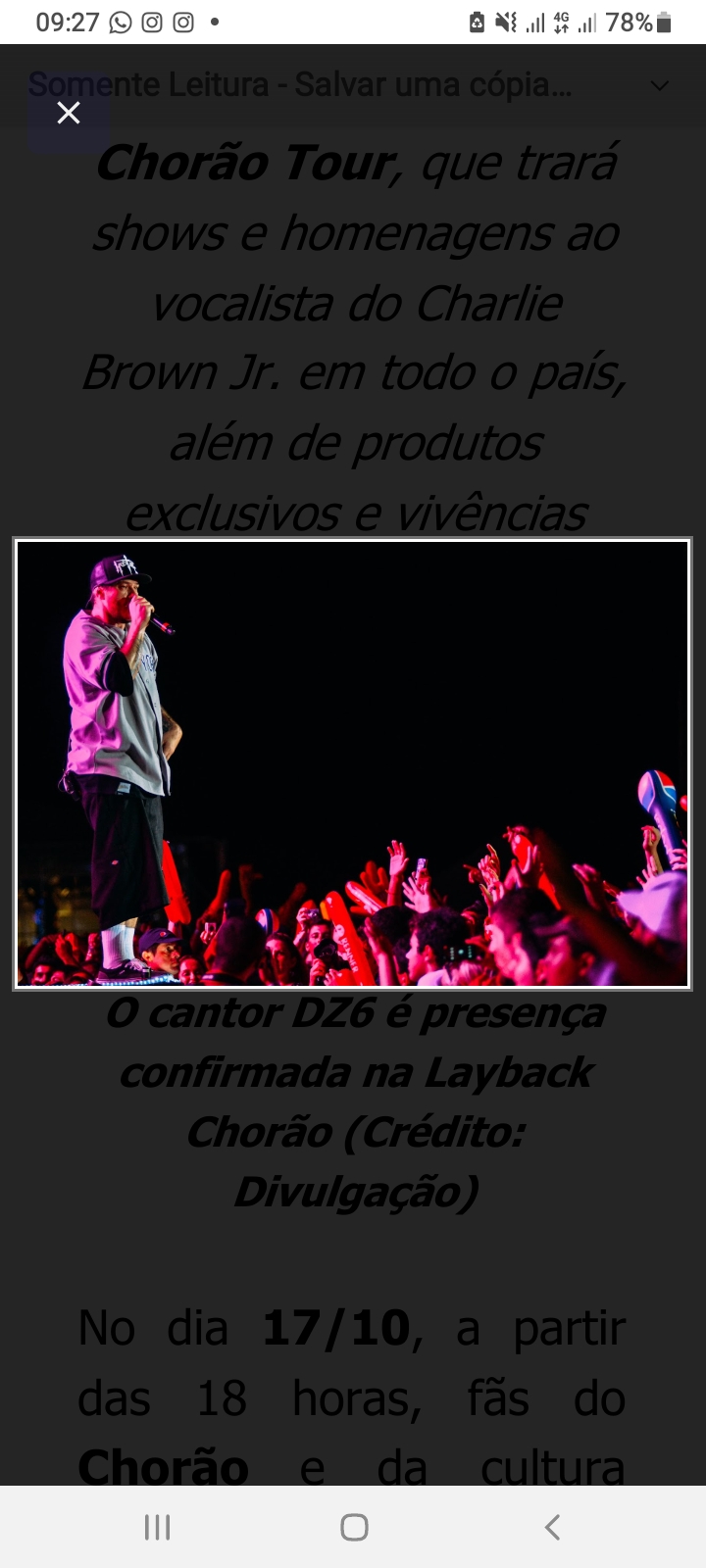 Turnê em homenagem ao Chorão chega a Tibau do Sul no dia 17/10