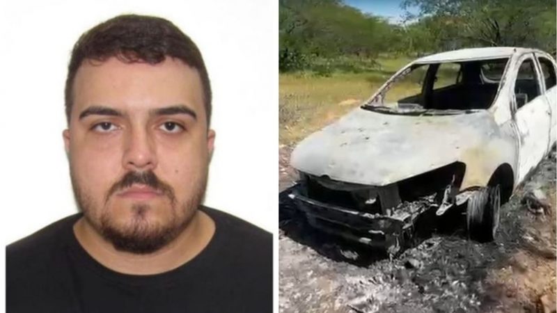 Empresário é encontrado morto com marcas de tiros em Caicó; carro da vítima foi incendiado