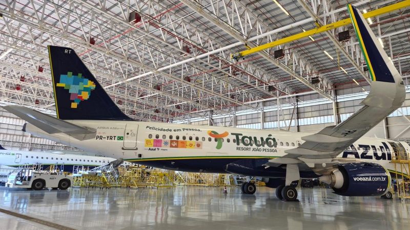 Azul Viagens celebra parceria com o Tauá Resort João Pessoa com aeronave temática