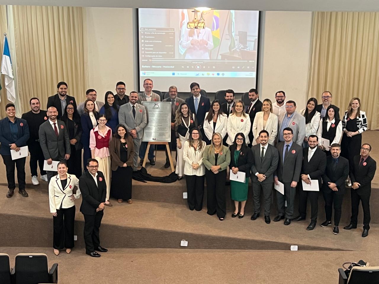 OAB Mossoró celebra 75 anos de história com sessão ordinaria do conselho e da início das comemorações do Jubileu de Diamante