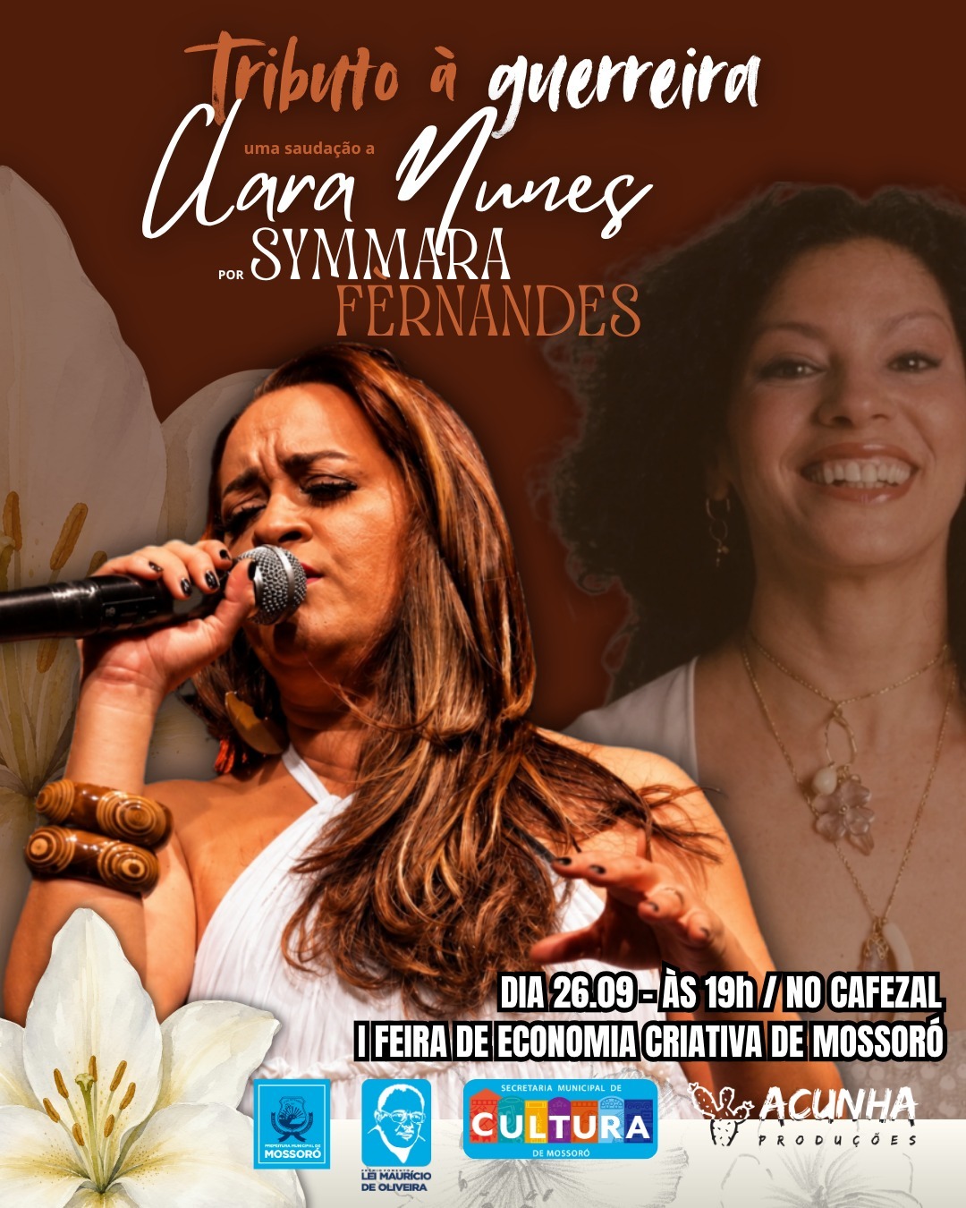 Symmara Fèrnandes celebra Clara Nunes em “Tributo à Guerreira”