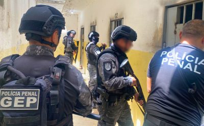 Polícia Penal realiza revista minuciosa na Cadeia Pública de Caraúbas no Oeste Potiguar